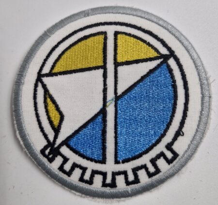 A rare patch with an embroidery error—the sky was simply placed at the bottom instead of the top. It was supposed to be the previous emblem of the Ramon Maintenance Squadron. Iron-on.